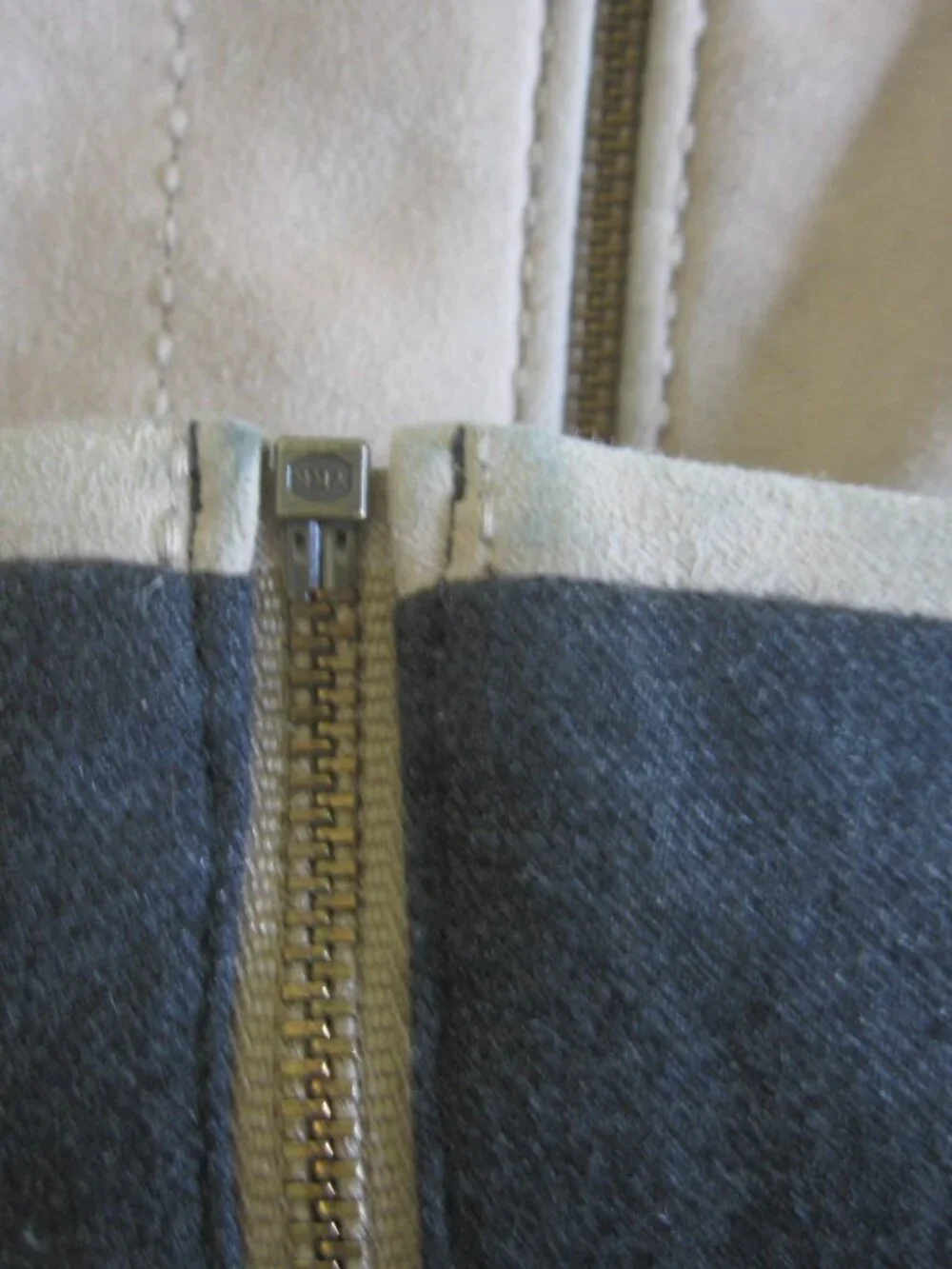 TORY BURCH Suede Front Merino Wool Cardigan Sweater Jacket Women's Medium